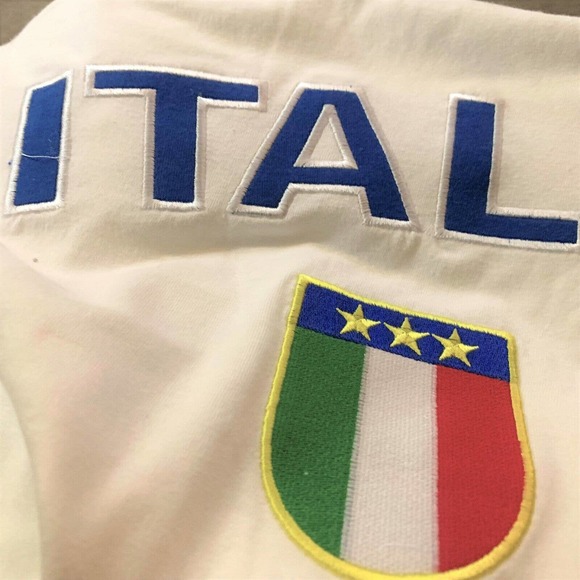 PSNY Mens Soccer Football White Cotton T-Shirt ITALIA XXL Italian Crest NWT - Picture 10 of 16